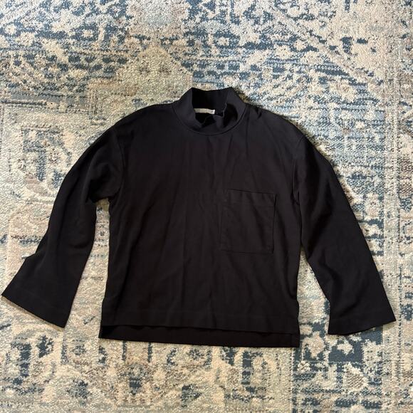 Anthropologie Tops - Anthropologie Stateside Mock Neck Boxy Long Sleeve Black Modal Supima Top